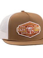 Lazy J Ranch Coyote Brown & White Pecos Classic Rope Trucker Hat