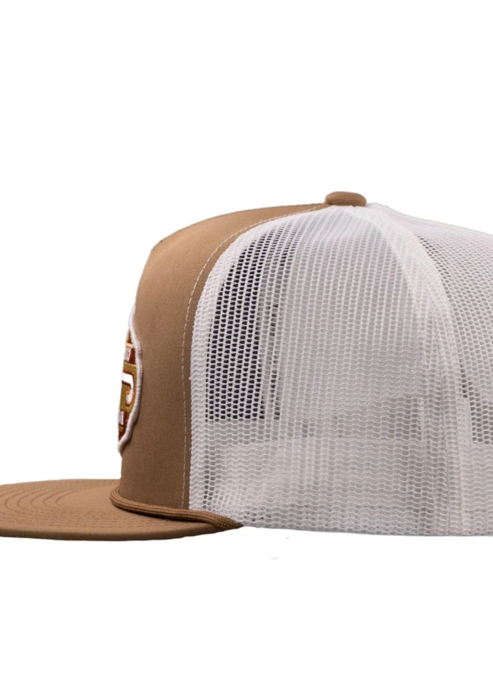 Lazy J Ranch Coyote Brown & White Pecos Classic Rope Trucker Hat