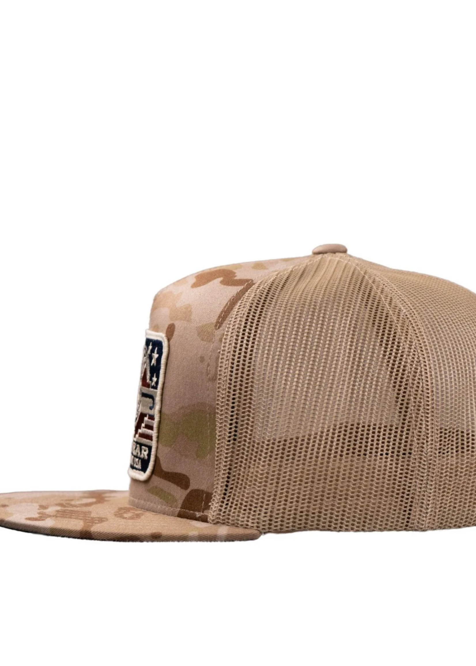Lazy J Ranch Camo & Tan Freedom Classic Five Panel Trucker Hat