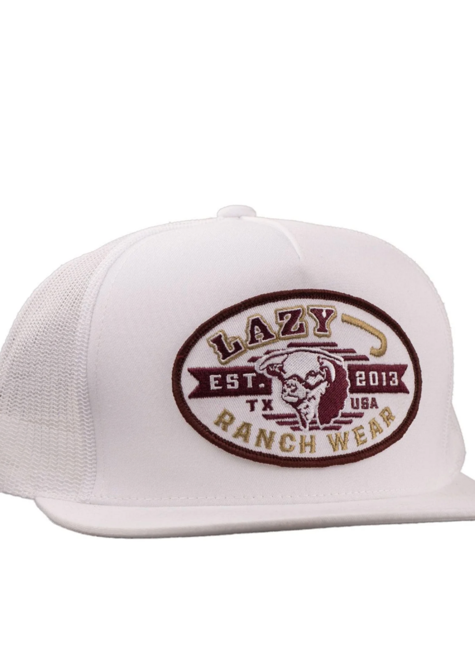 Lazy J Ranch White Cattle King Classic Five Panel Trucker Hat