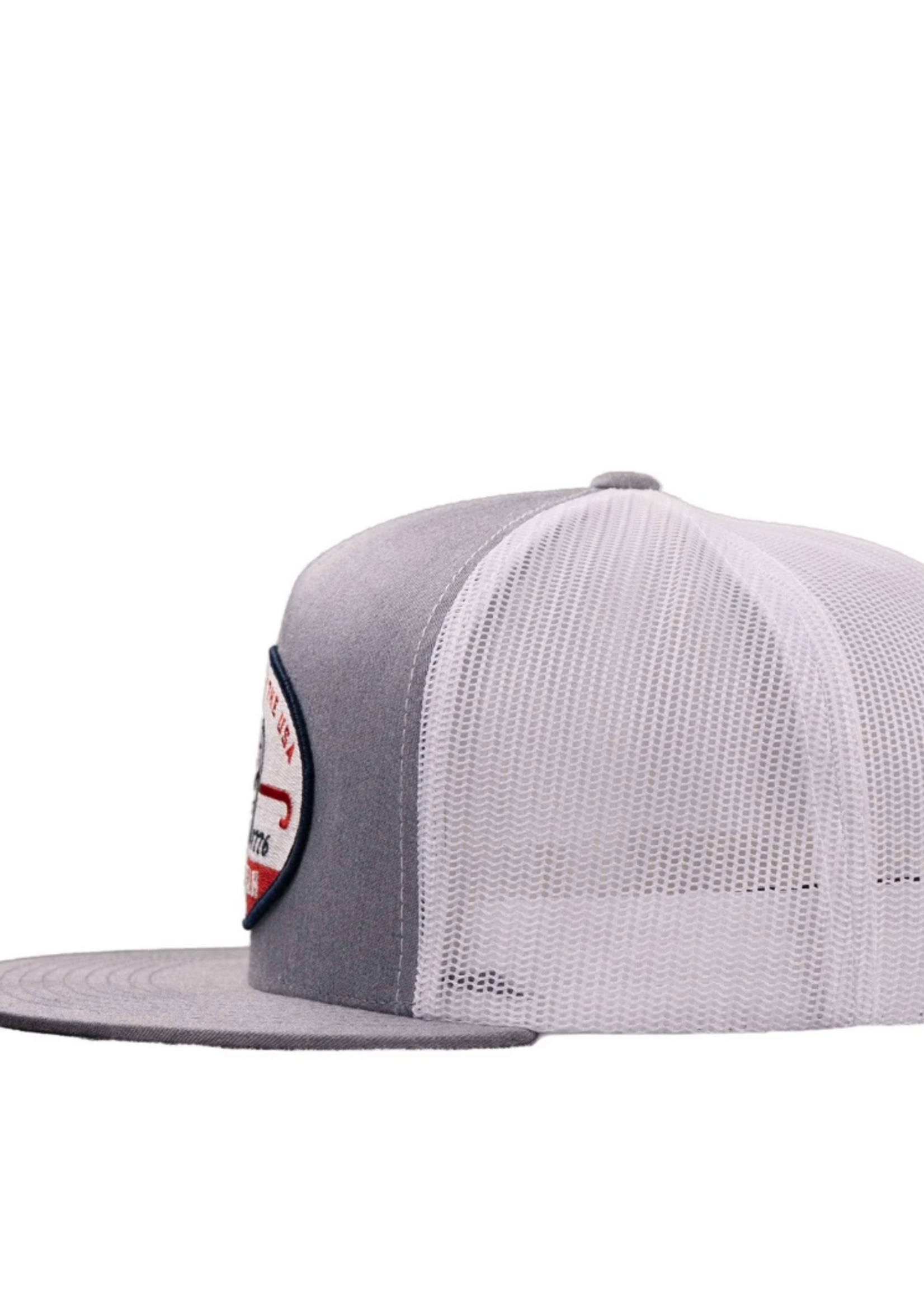 Lazy J Ranch Grey & White 1776 Classic Five Panel Trucker Hat