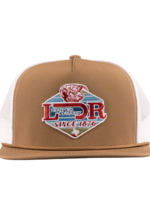 Lazy J Ranch Coyote Brown & White Conquest Classic Rope Trucker Hat