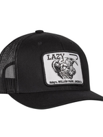 Lazy J Ranch Black Willow Cattle Headquarters Mid Profile Trucker Hat