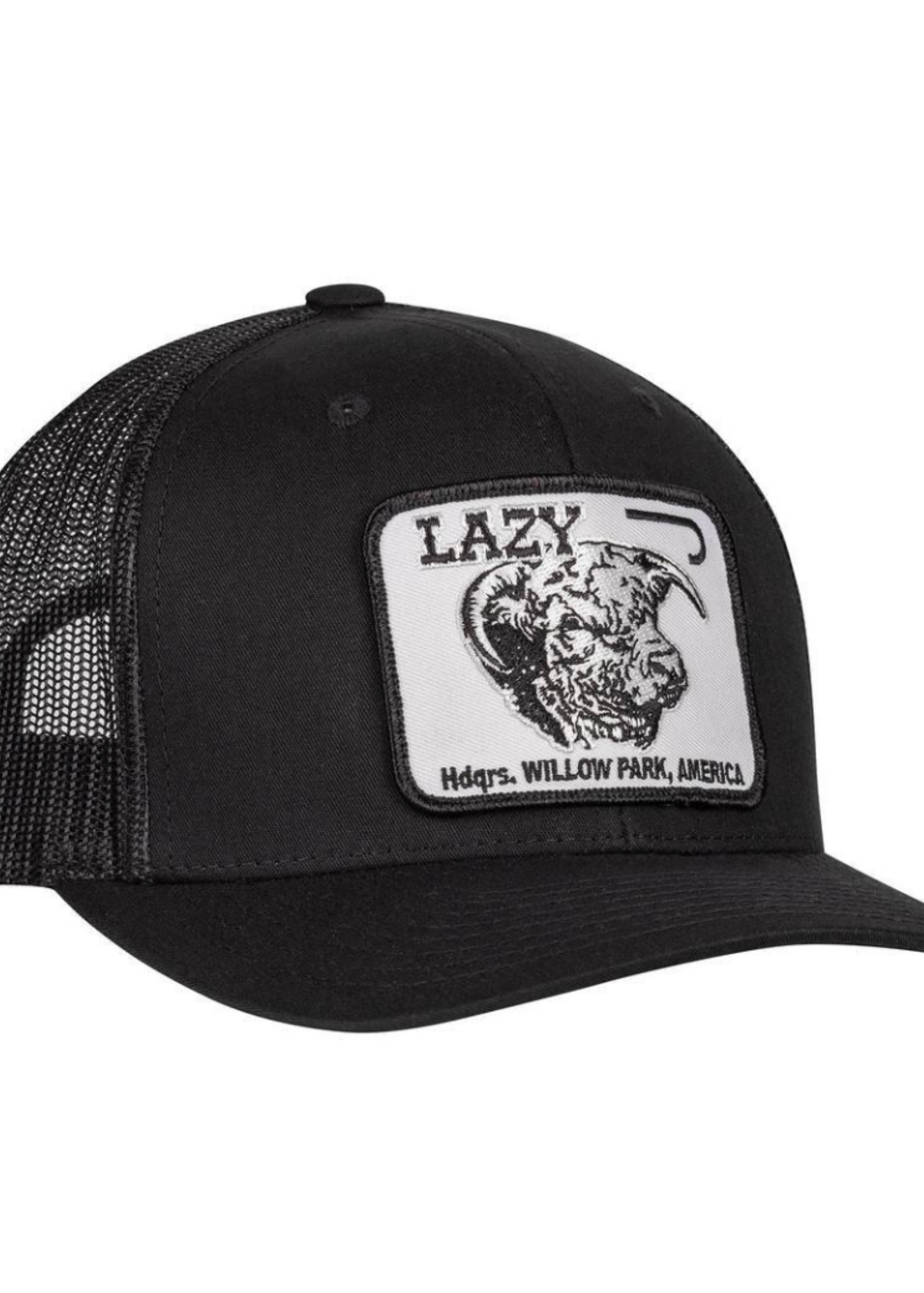 Lazy J Ranch Black Willow Cattle Headquarters Mid Profile Trucker Hat