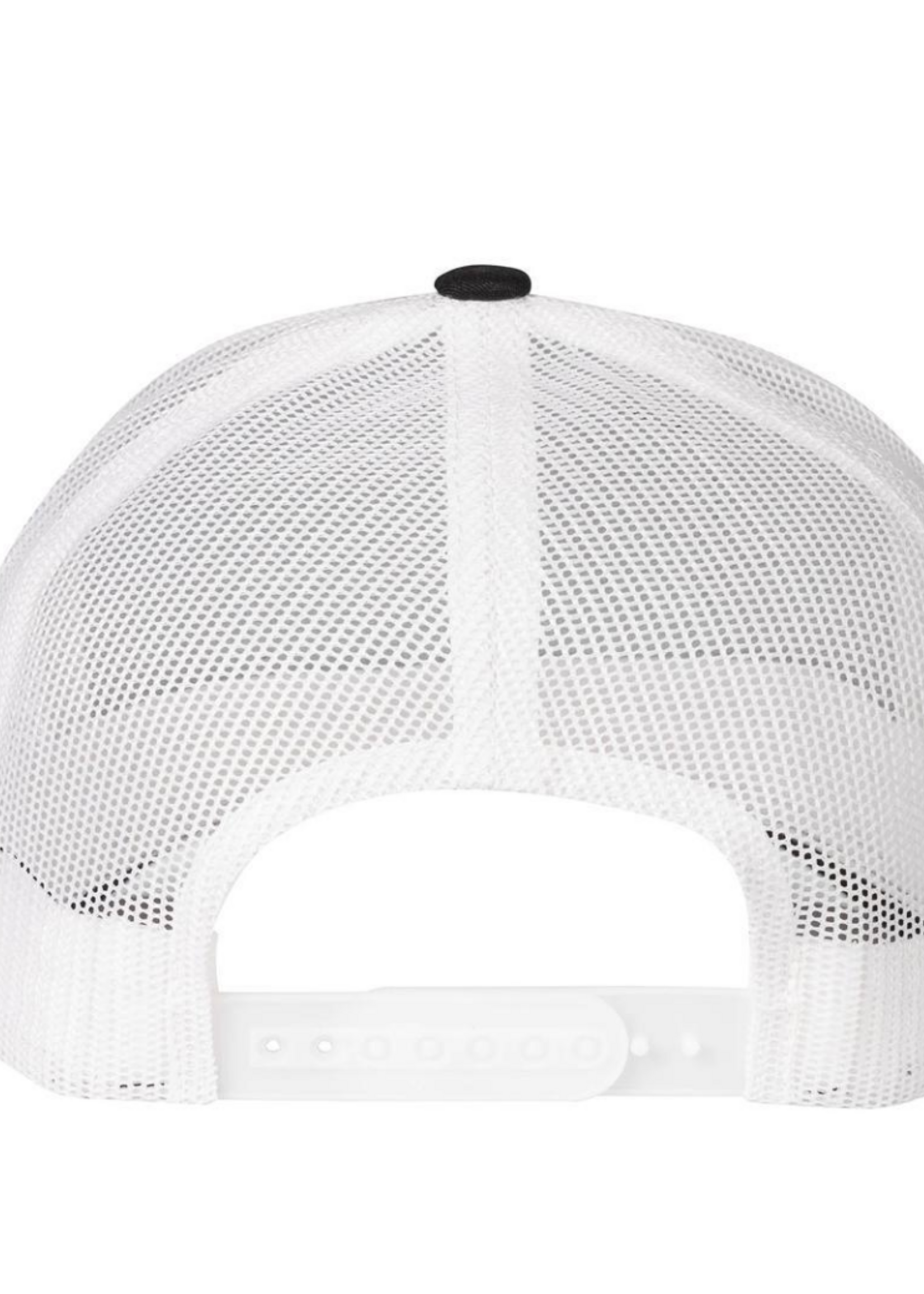 Lazy J Ranch Black & White Willow Cattle Headquarters Mid Profile Trucker Hat
