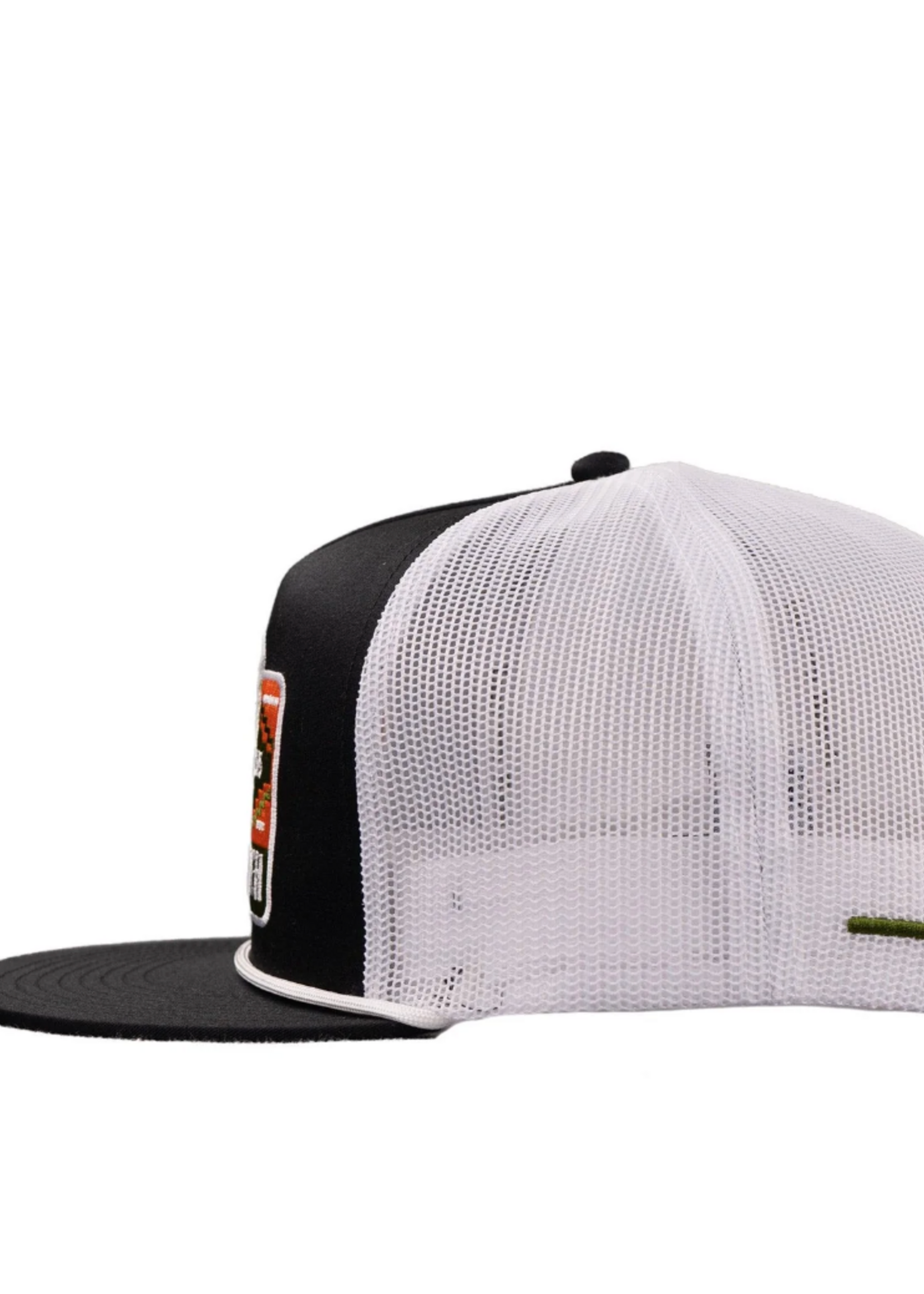 Lazy J Ranch Black & White Presidio Classic Rope Trucker Hat