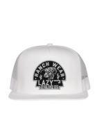 Lazy J Ranch White Black Arrowhead Classic Five Panel Trucker Hat
