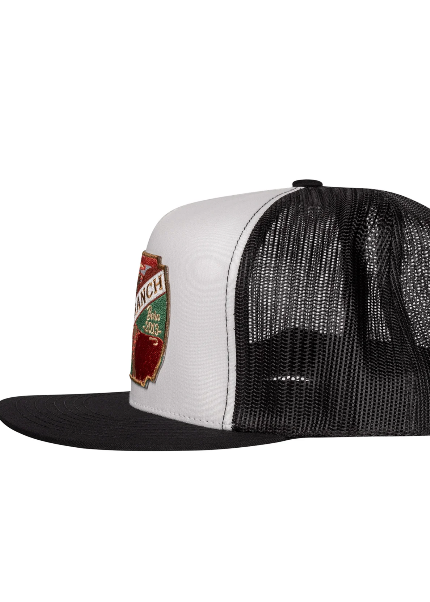 Lazy J Ranch White & Black Desert Show Time Classic Five Panel Trucker Hat