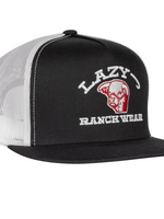 Lazy J Ranch Black & White Embroidered Show Time Classic Five Panel Trucker Hat