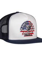 Lazy J Ranch White & Navy USA Arrowhead Classic Five Panel Trucker Hat