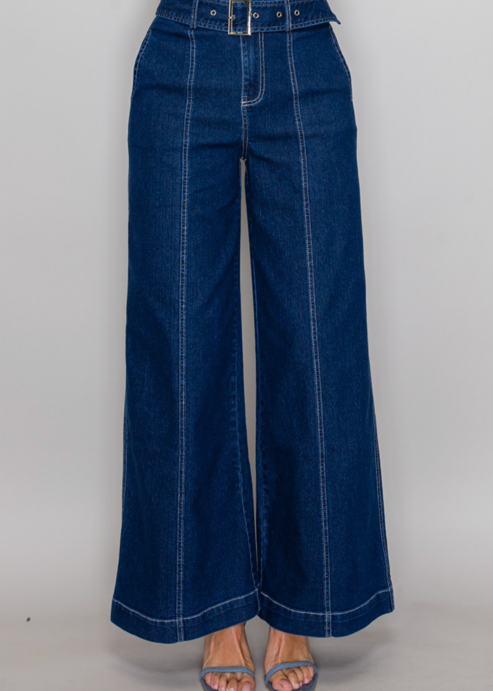So Effortless Wide Leg Denim Pants