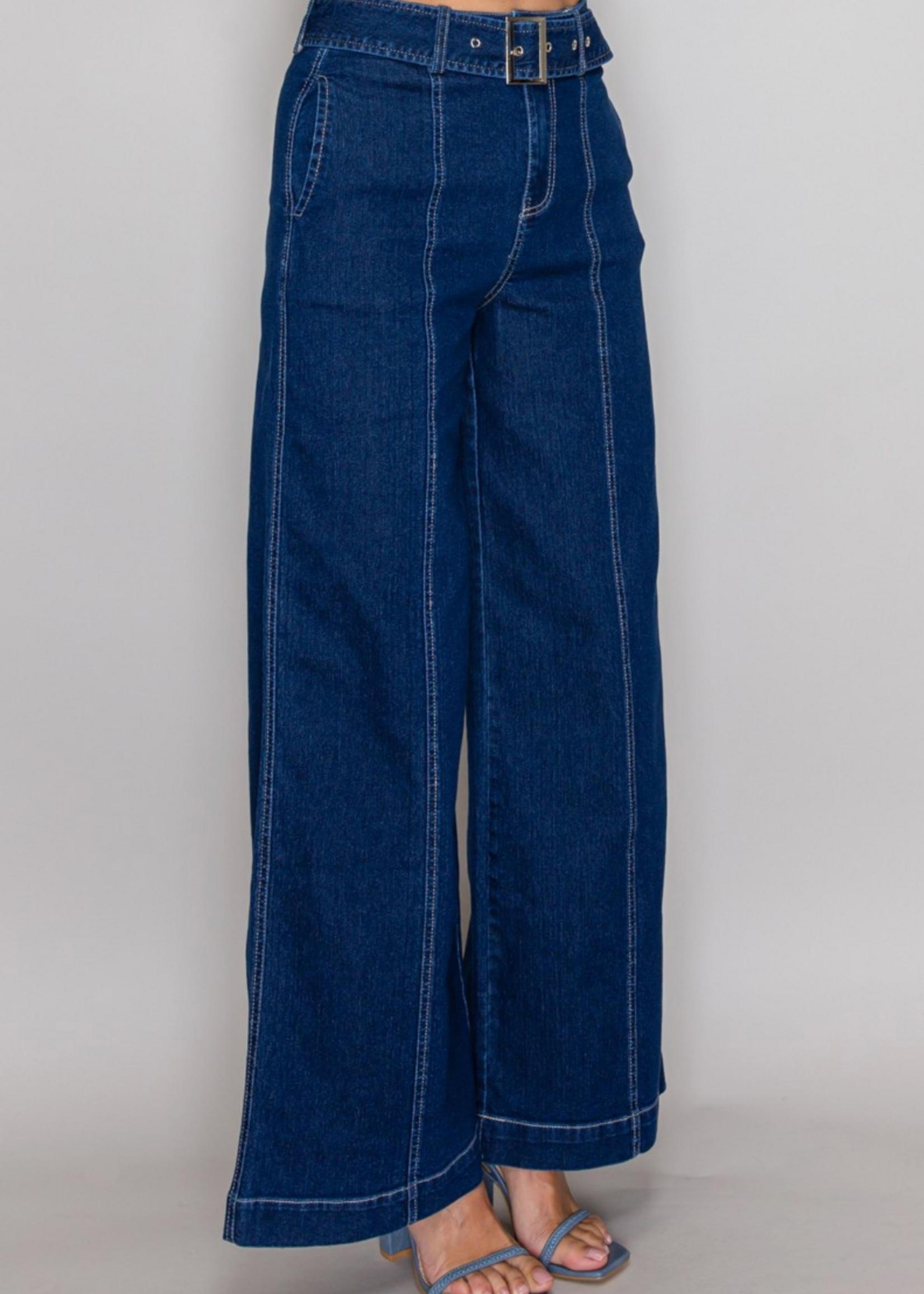 So Effortless Wide Leg Denim Pants