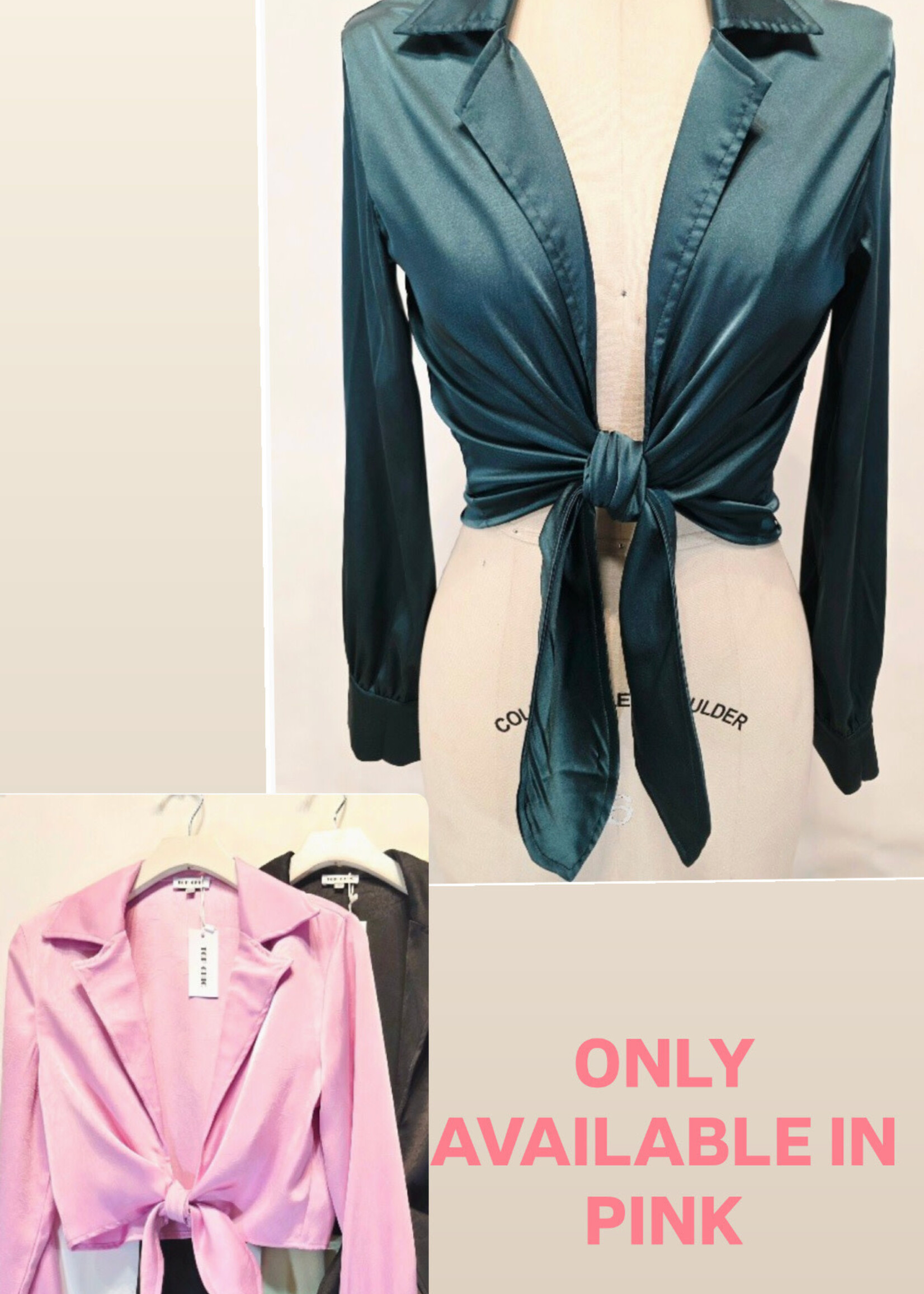Knot About You Tie Top PINK