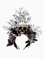 Halloween Gothic Skull Floral Crown Headband *FINAL SALE*