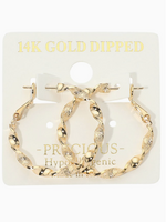 Holla If You Need Me Hoop Earrings GOLD