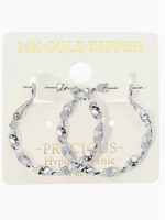 Holla If You Need Me Hoop Earrings SILVER