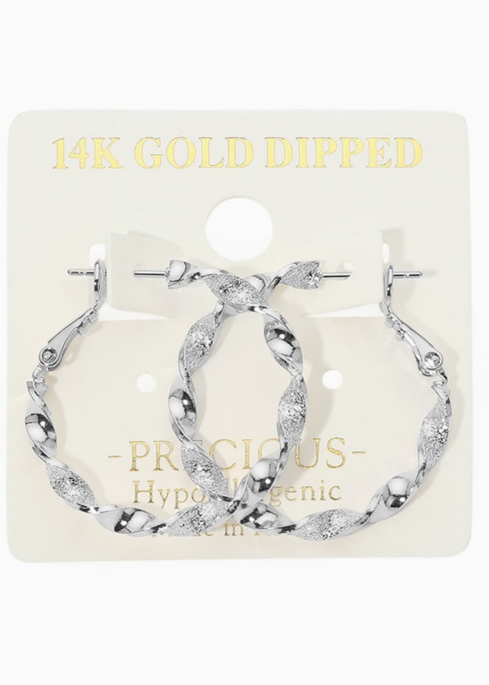 Holla If You Need Me Hoop Earrings SILVER