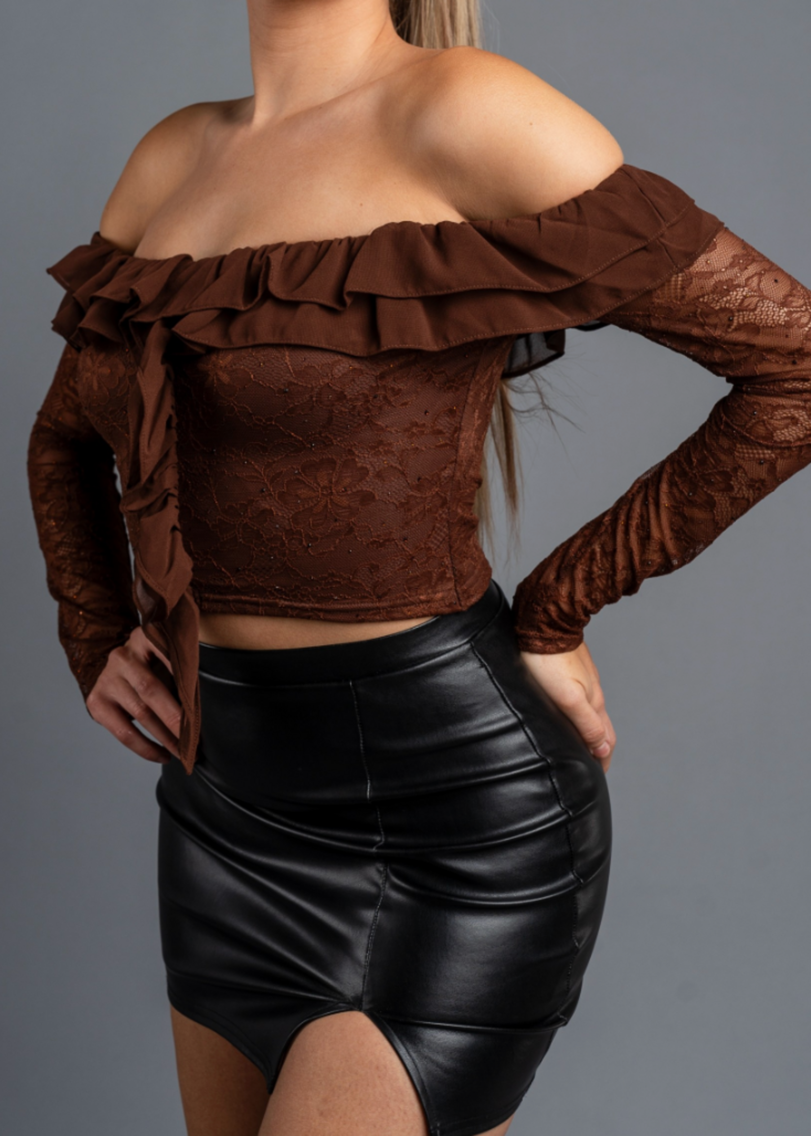 Not Nice Top BROWN