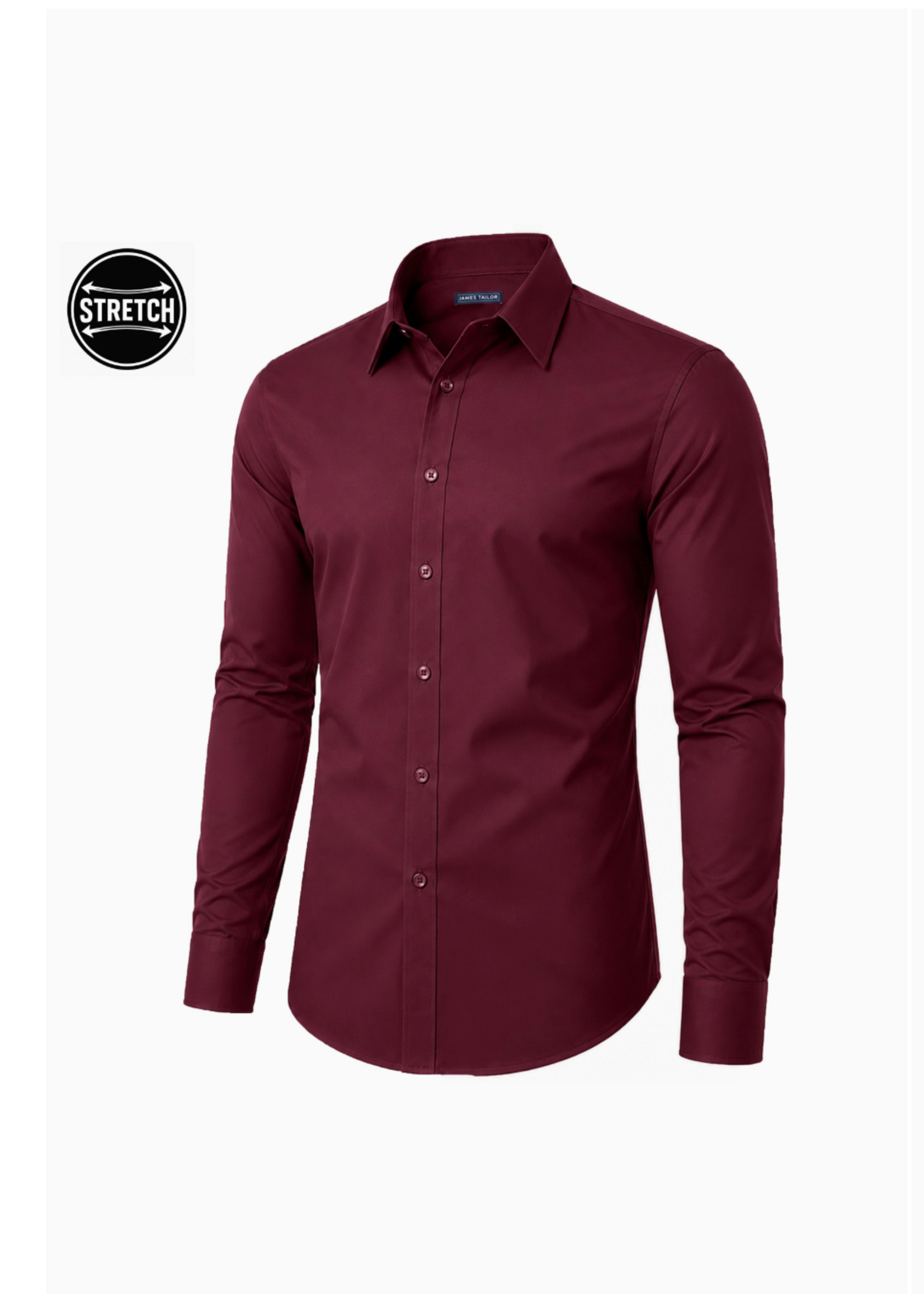 Que Simple Eres Button Down  BURGUNDY