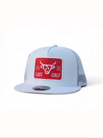 Flat Plate White/Red Hat