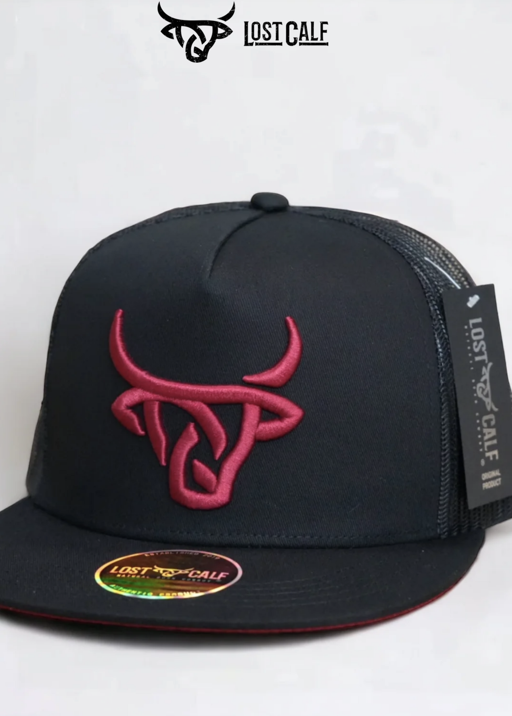 Burgundy Flat Hat