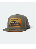 Bullrider Tan Flat Bill Trucker Hat