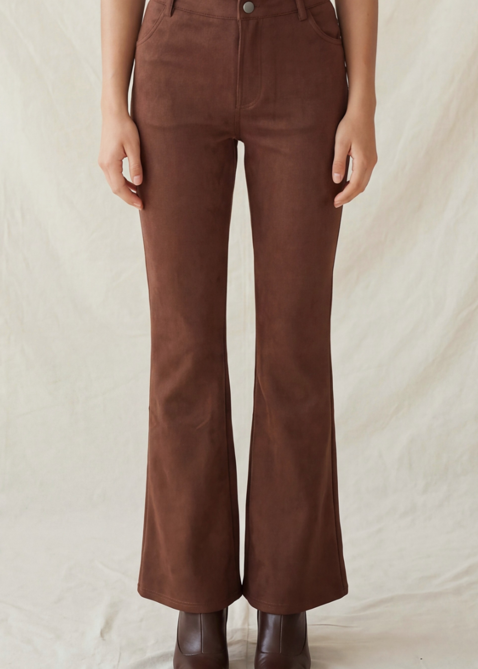 My Pockets Never End SUEDE Pants BROWN