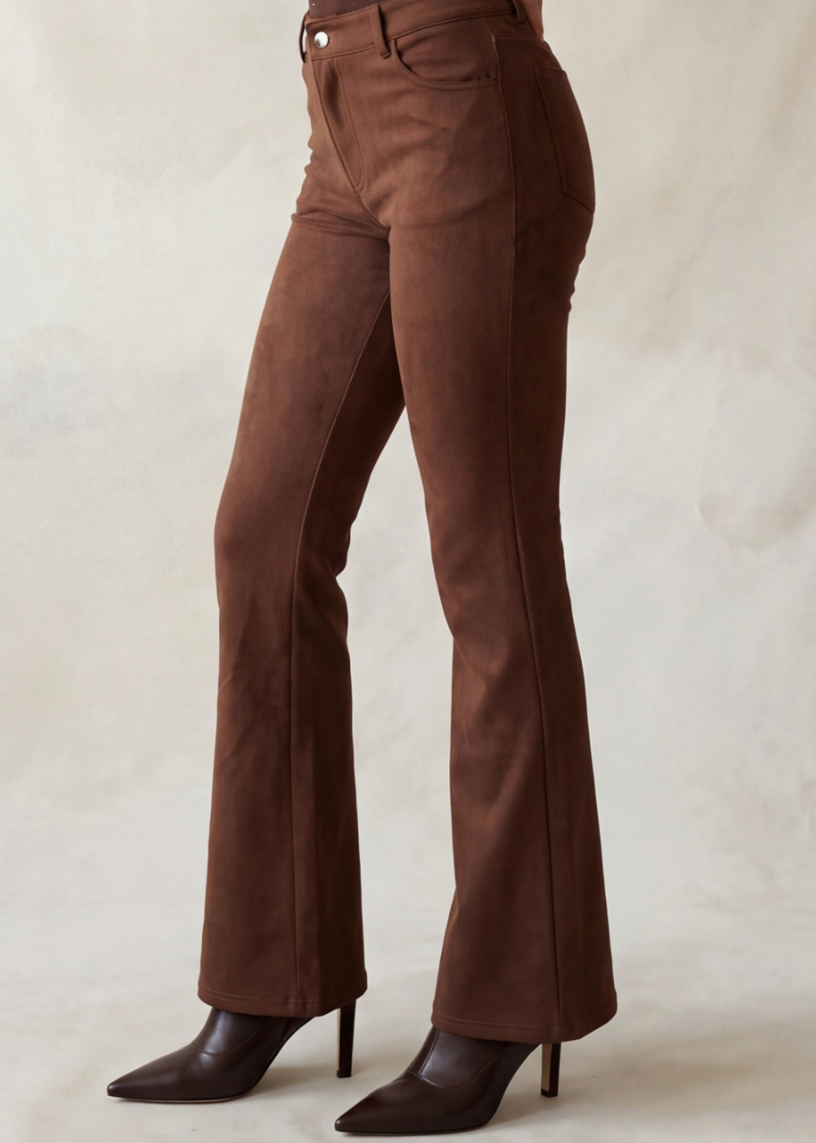 My Pockets Never End SUEDE Pants BROWN