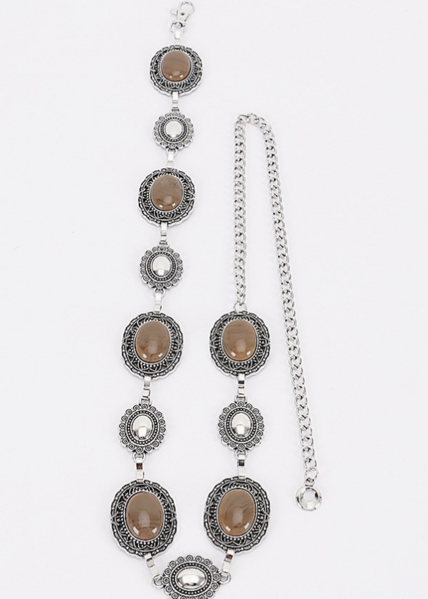 What I Get Chain Belt KHAKI SILVER