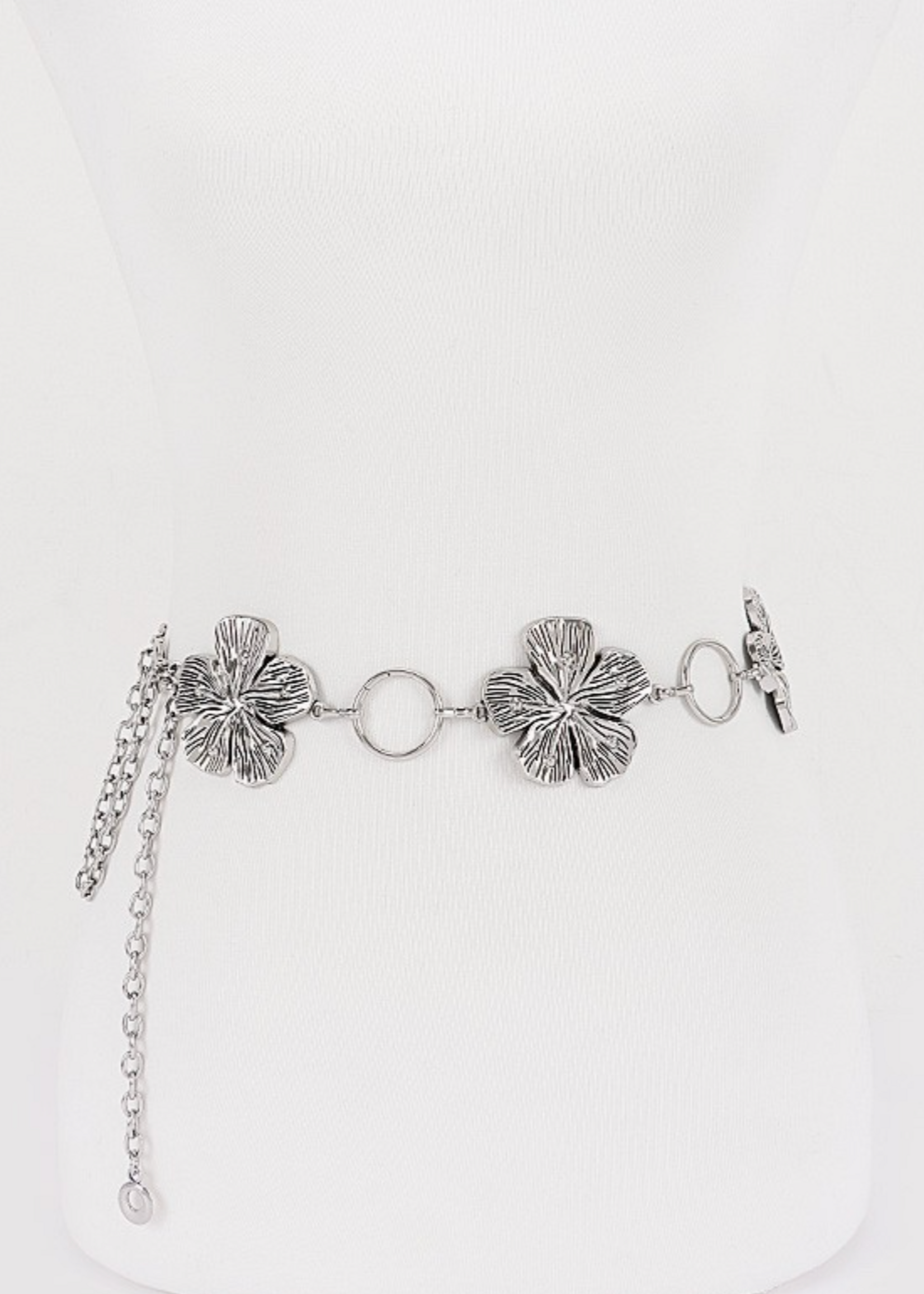 Wild Flowers Chain Belt SILVER