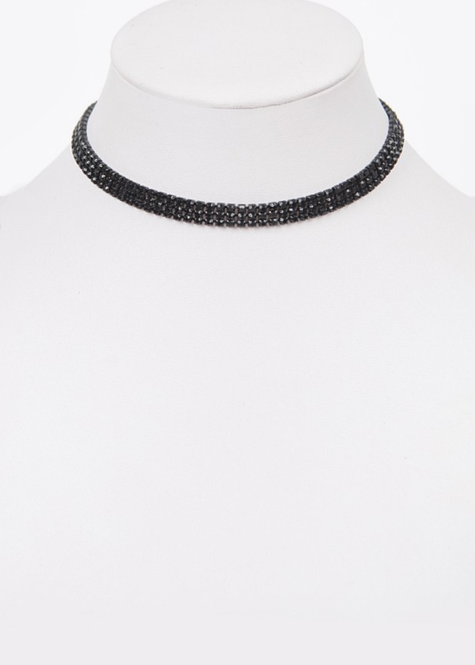Diamond Hour Chocker Necklace BLACK
