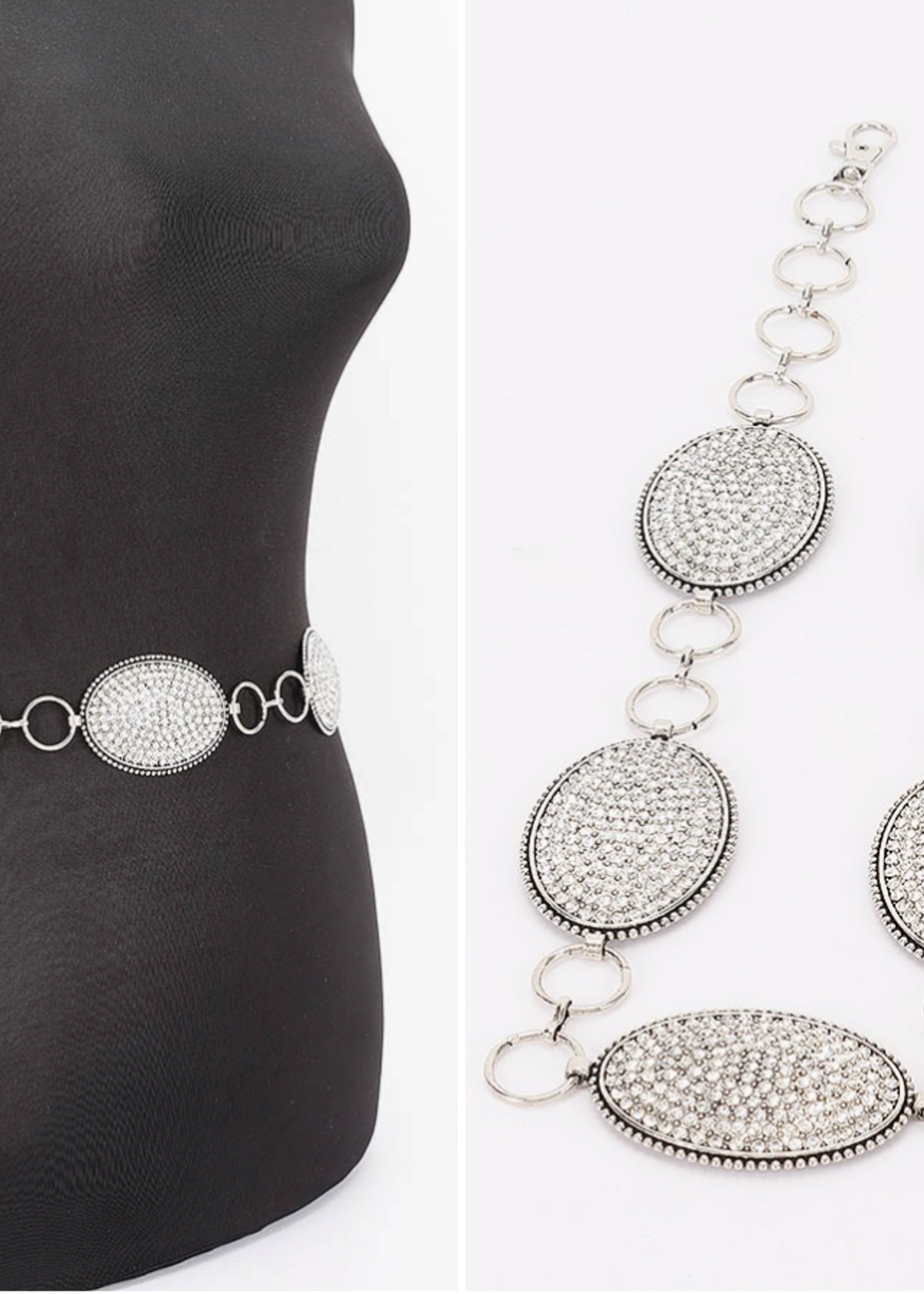Bold Behavior Chain Belt SILVER