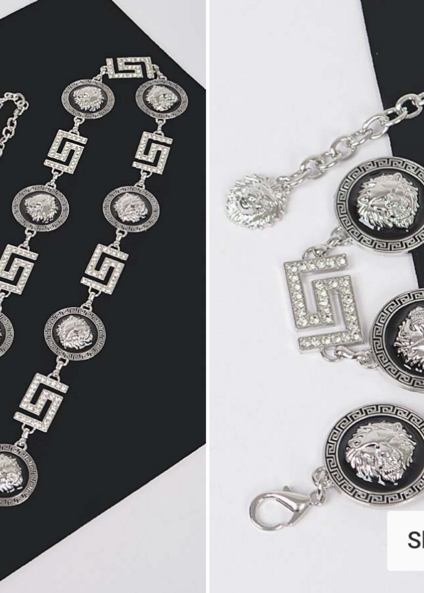 Just Living Life Chain Belt SILVER