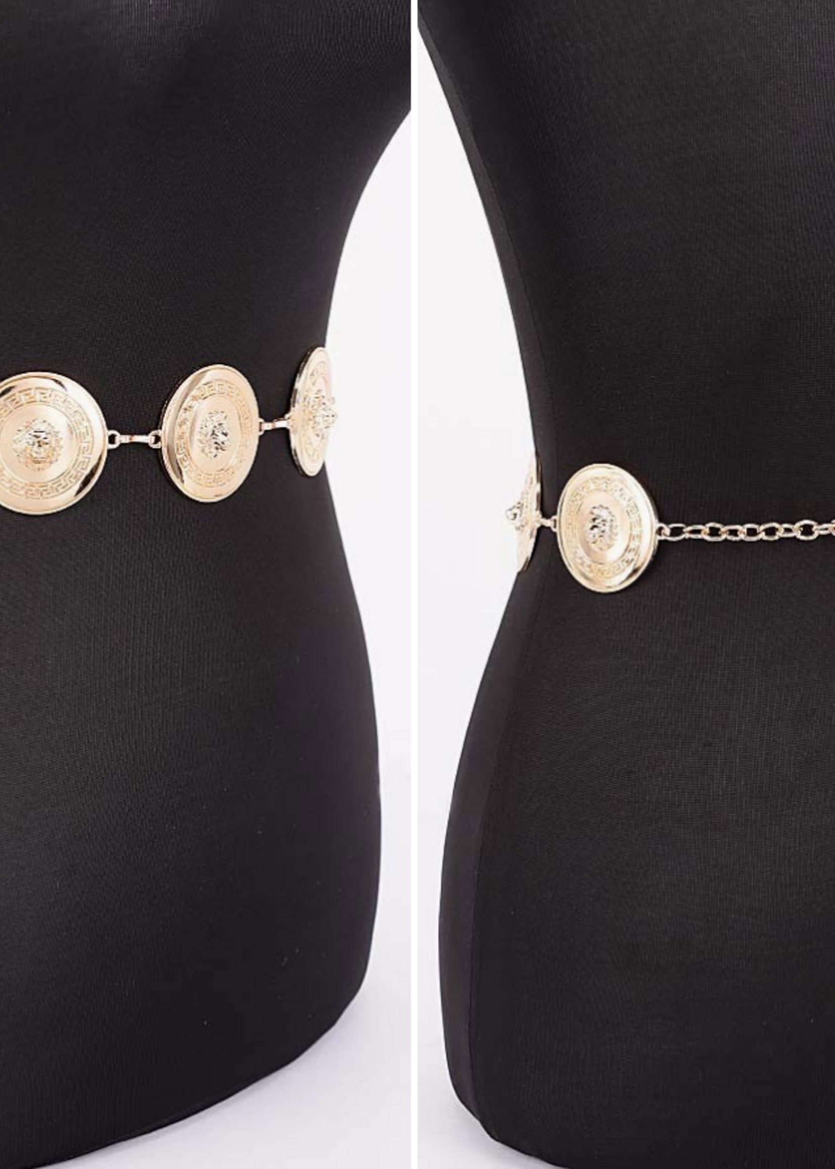 Que Voy Aser Chain Belt GOLD