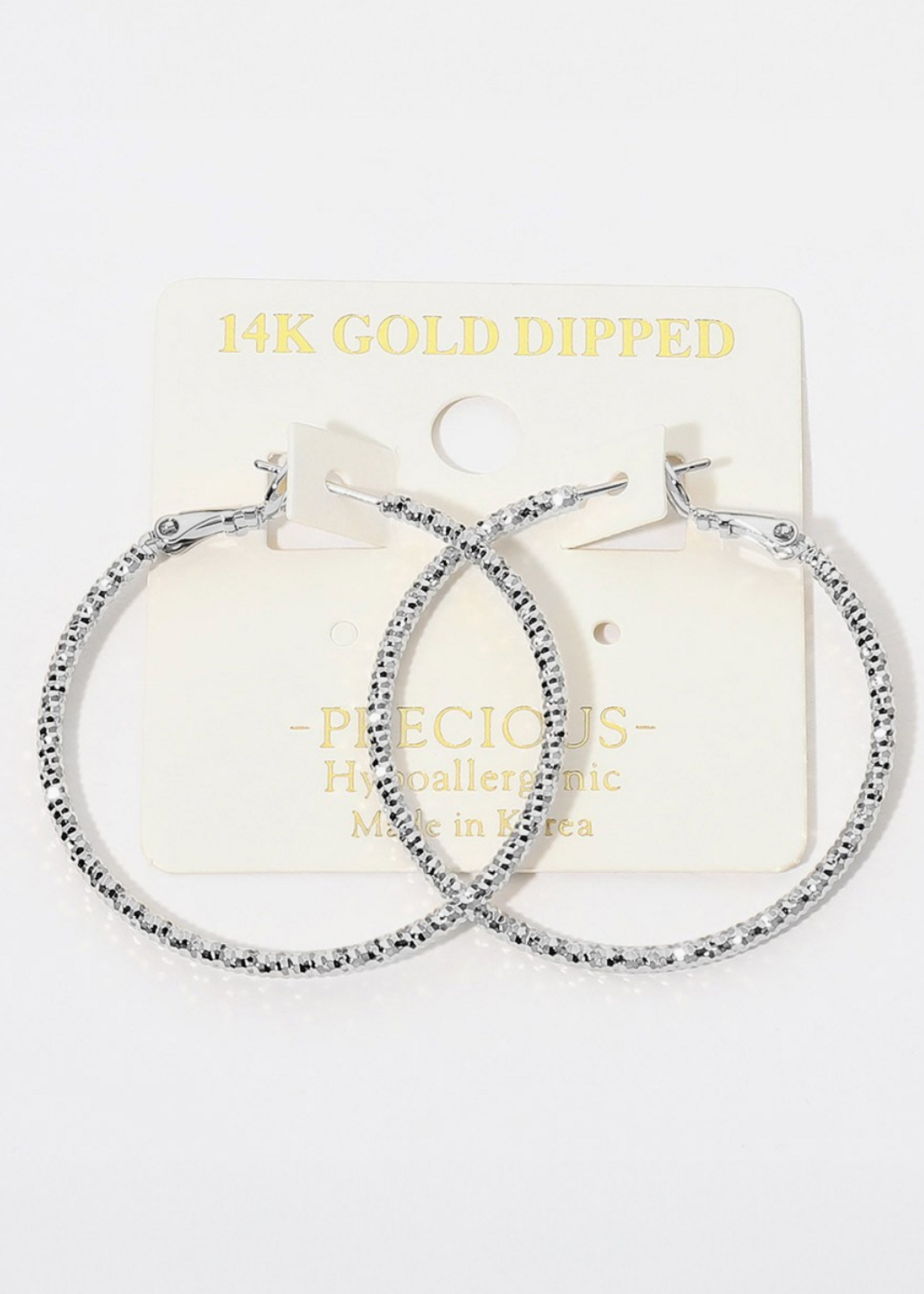 Don't Wanna Be Alone Hoop Earrings SILVER
