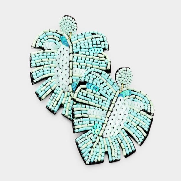 available at m. lynne designs Beaded Palm Earring