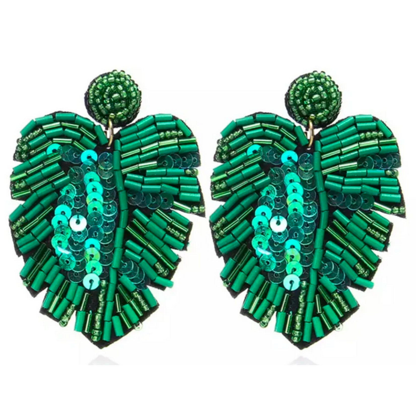 m. lynne designs beaded palm earring