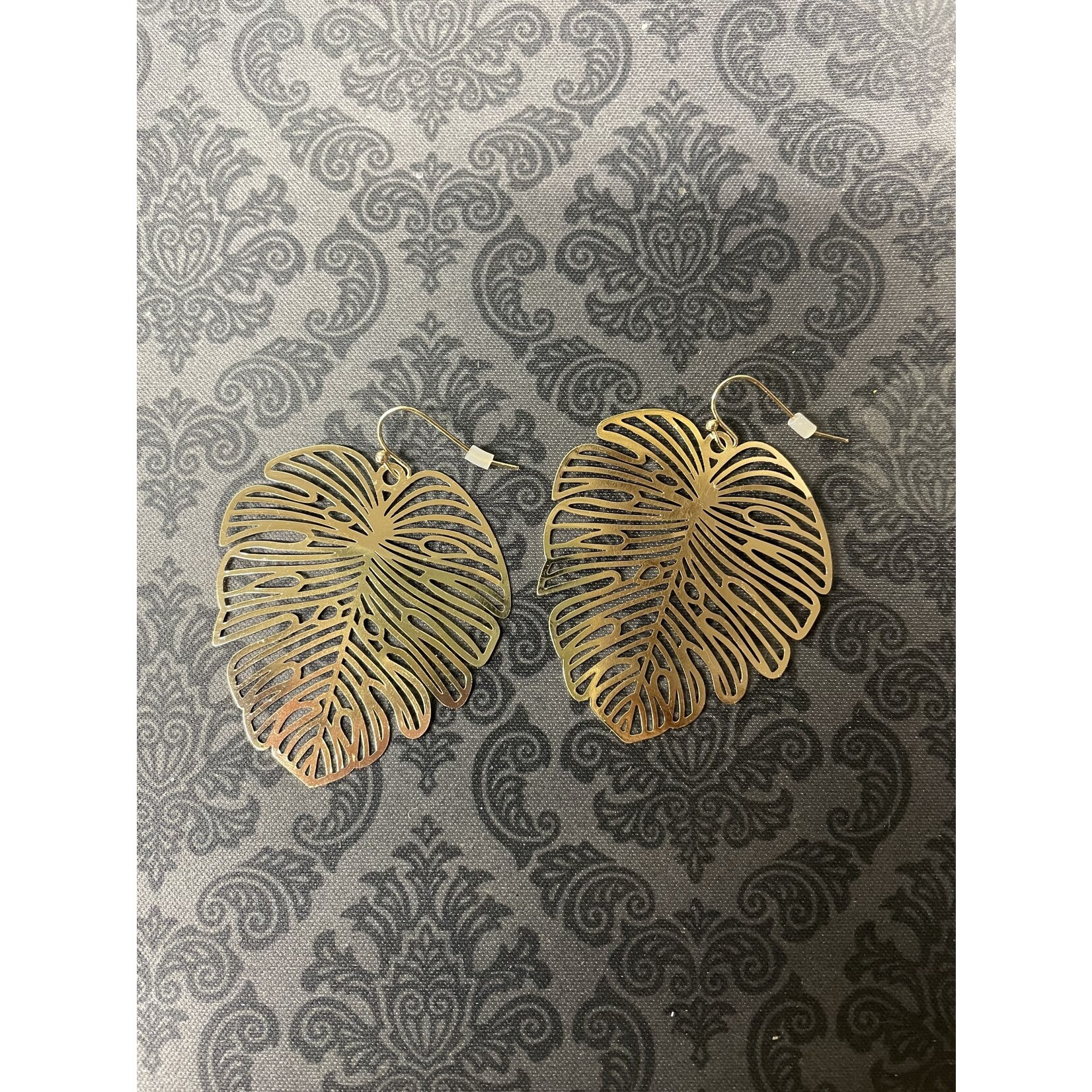 m. lynne designs gold palm leaf earring