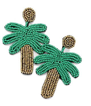 available at m. lynne designs Beaded Palm Tree Earring
