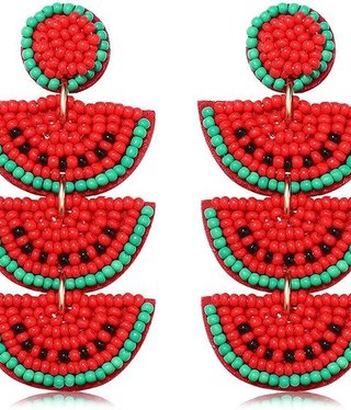 available at m. lynne designs Earring, Watermelon Drop