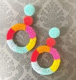 available at m. lynne designs Beaded Circle Drop Earring
