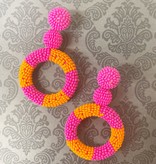 available at m. lynne designs Beaded Circle Drop Earring