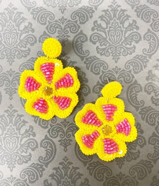 available at m. lynne designs Beaded Floral Earring