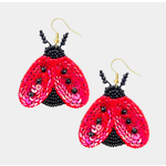 m. lynne designs beaded & sequin ladybug earring