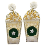 m. lynne designs beaded coffee earring