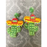 m. lynne designs beaded fiesta cactus earring