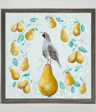 A Partridge in a Pear Tree Framed Canvas