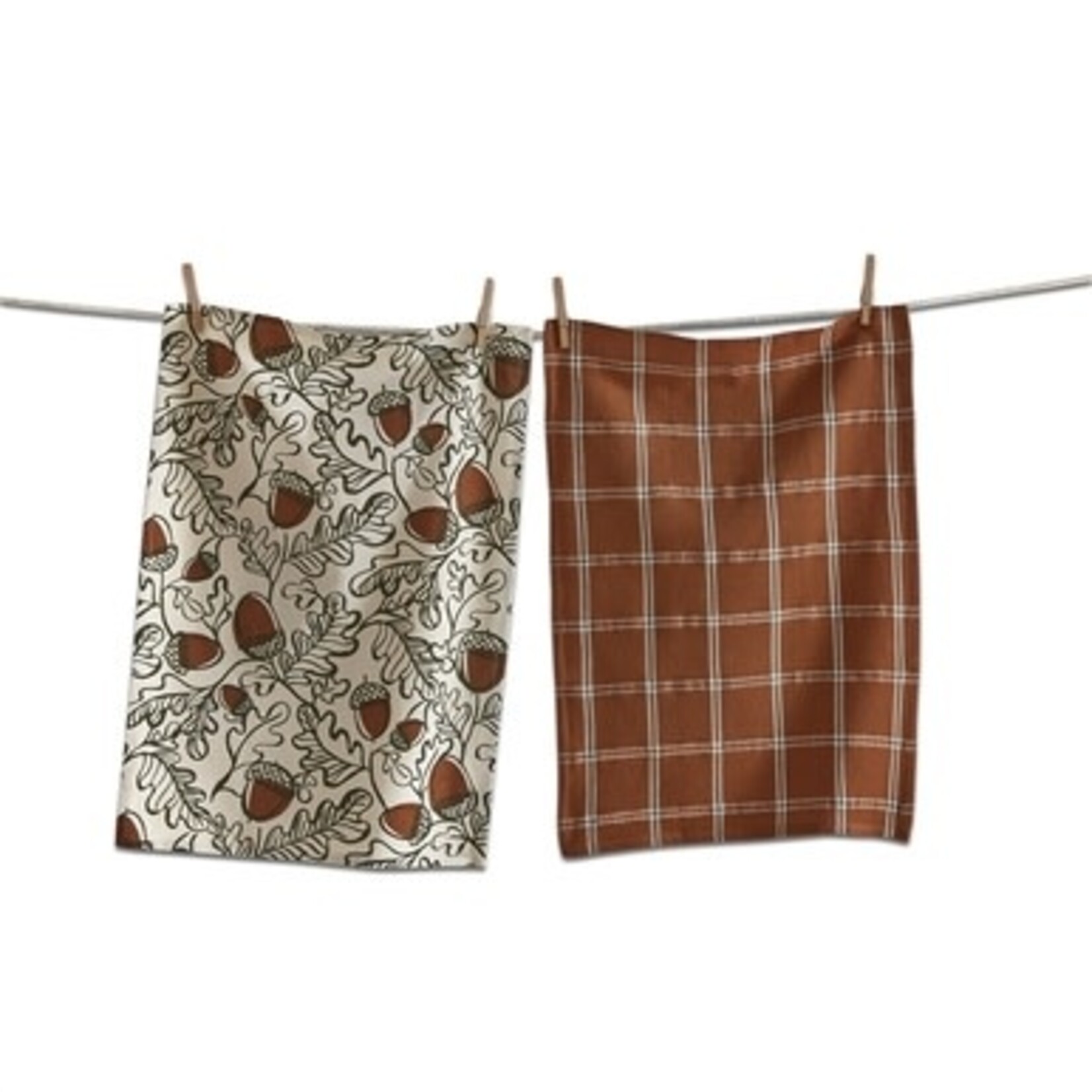m. lynne designs acorn set of two dishtowels