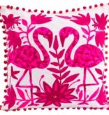 available at m. lynne designs Flamingos Pillow