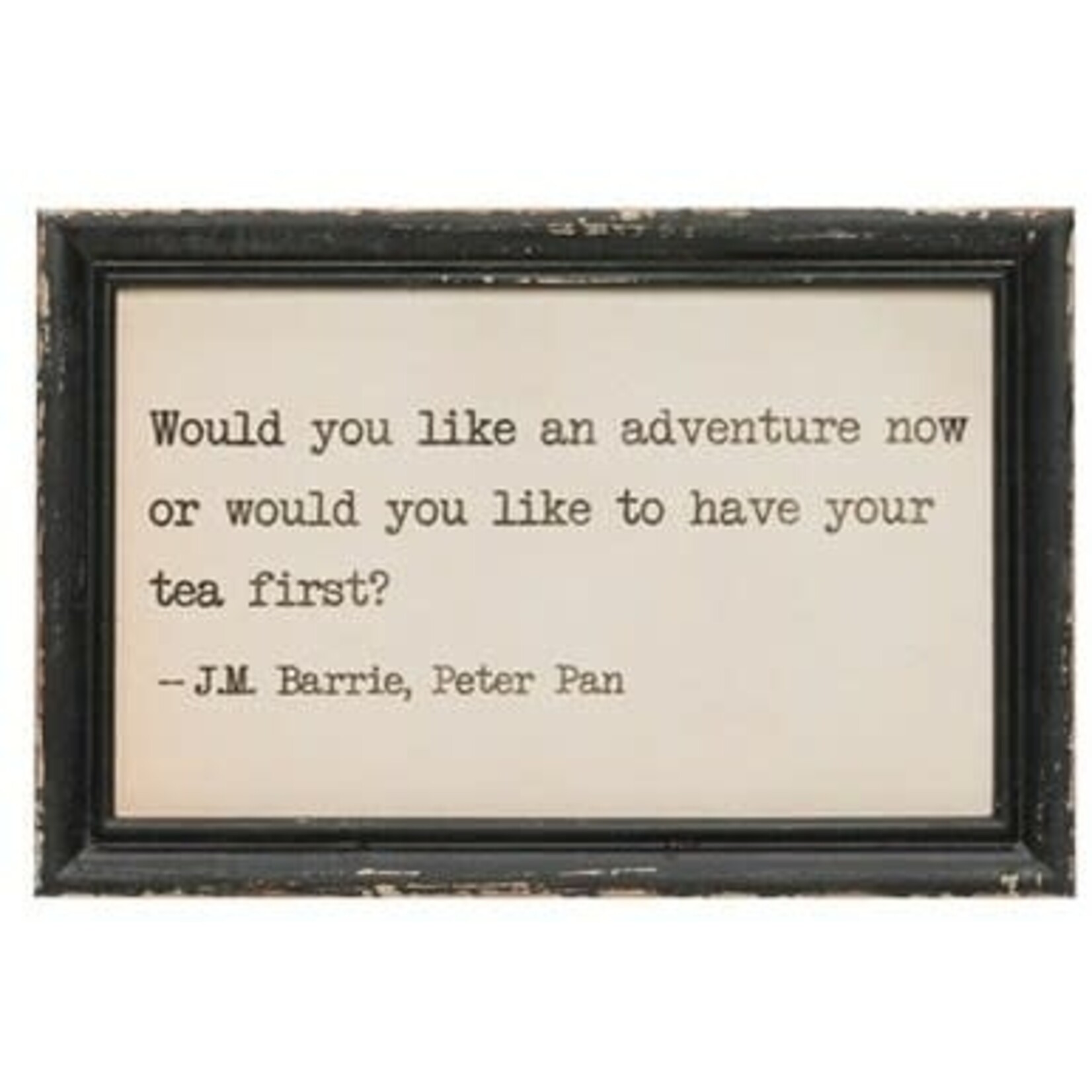 m. lynne designs adventure now or tea framed quote